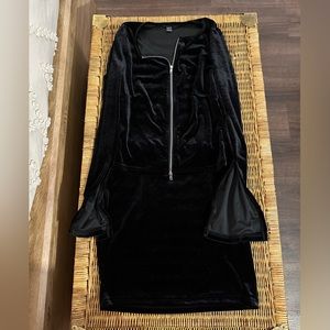 Black Velvet Skirt Set